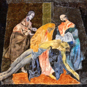 13. Station: Jesus wird vom Kreuz abgenommen und in den Schoß seiner Mutter gelegt.